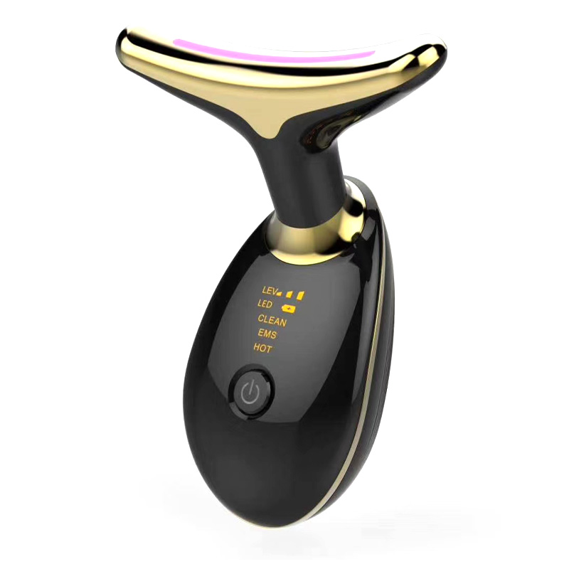 Lucenne Microcurrent-Massager – Anwendung am Hals